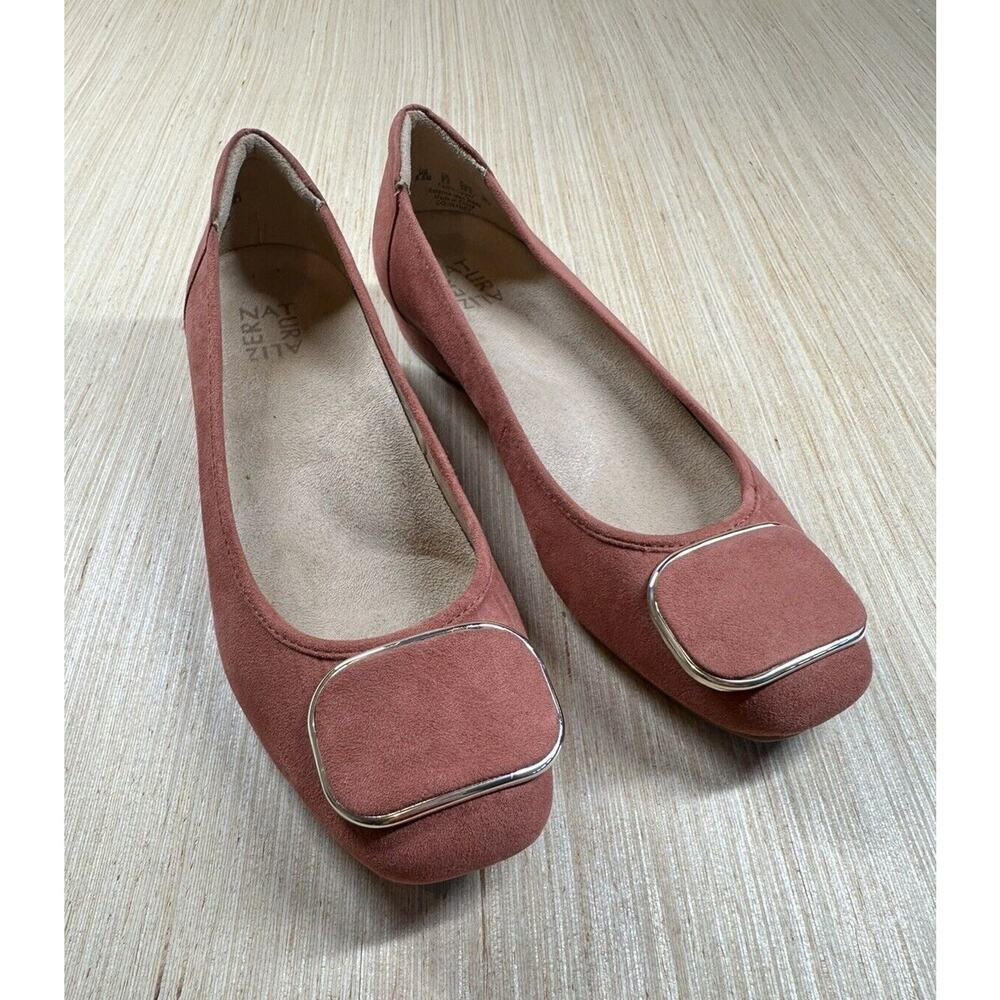 Naturalizer Haines Loafers Women’s 8.5 Suede Dusty Coral Slip On Casual Arch